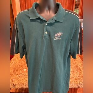 Philadelphia Eagles NFL polo. Sharp green/black with logo. Large. EUC‎